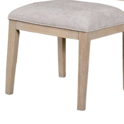 Kizie Dining Side Chair Set of 2, Rustic Panel Design Tawny Brown Wood