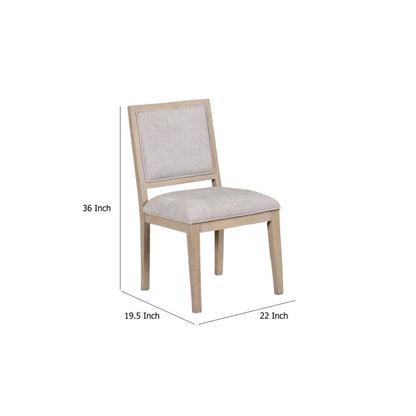 Kizie Dining Side Chair Set of 2, Rustic Panel Design Tawny Brown Wood