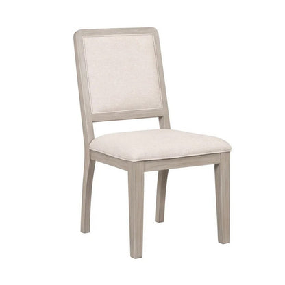 Giva Dining Side Chair Set of 2, Rattan Design, Natural Brown Wood