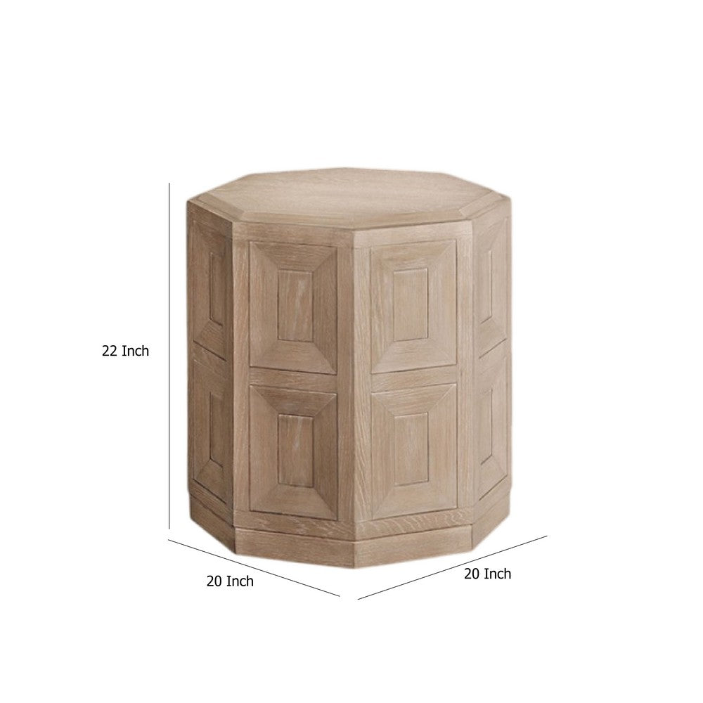 Kizie Accent Side End Table, Tawny Brown Wood, Rectangular 20 Inch