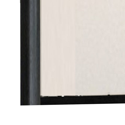 Zoko Dresser Mirror with Beveled Design, Ash Gray Solid Wood 38x42