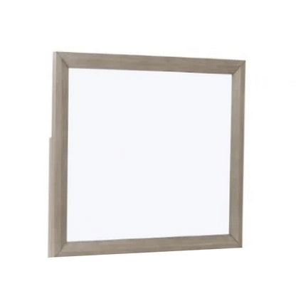 Kaira Vanity Dresser Mirror, Rustic Natural Oak Brown Wood 36x42