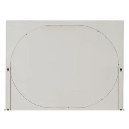 Celly Mirror, Round Beveled Edges, White Oak Solid Rubberwood 36x46
