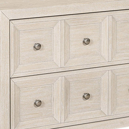 Kizie Oversized Nightstand, USB A-C, 2 Drawers, Bronze, Beige, 38 Inch