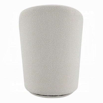 Accent Chair Set of 2, 360 Degree Swivel Rotation, Beige White Boucle