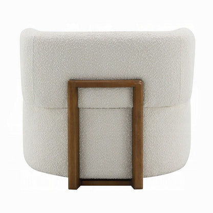 Remus Accent Oversize Chair, Beige Boucle, Round Curved Backrest