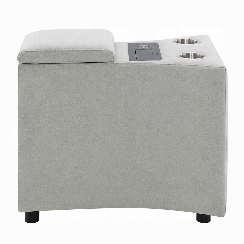 Watsy Console Table for Recliner w USB, Cupholders, Wireless Charging