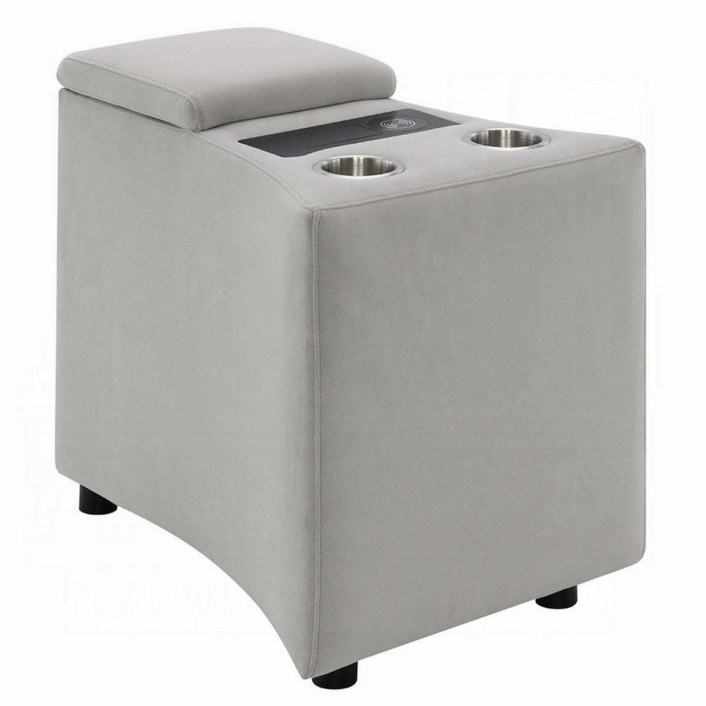 Watsy Console Table for Recliner w USB, Cupholders, Wireless Charging