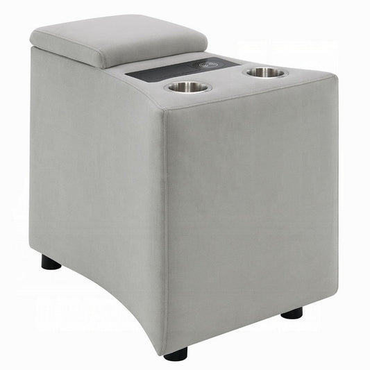Watsy Console Table for Recliner w USB, Cupholders, Wireless Charging
