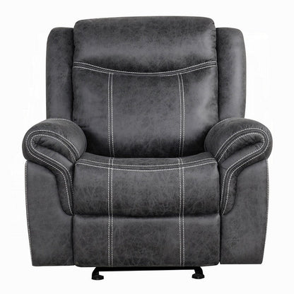 Hesy Power Motion Recliner Chair, USB Ports, Soft Dark Gray Microfiber