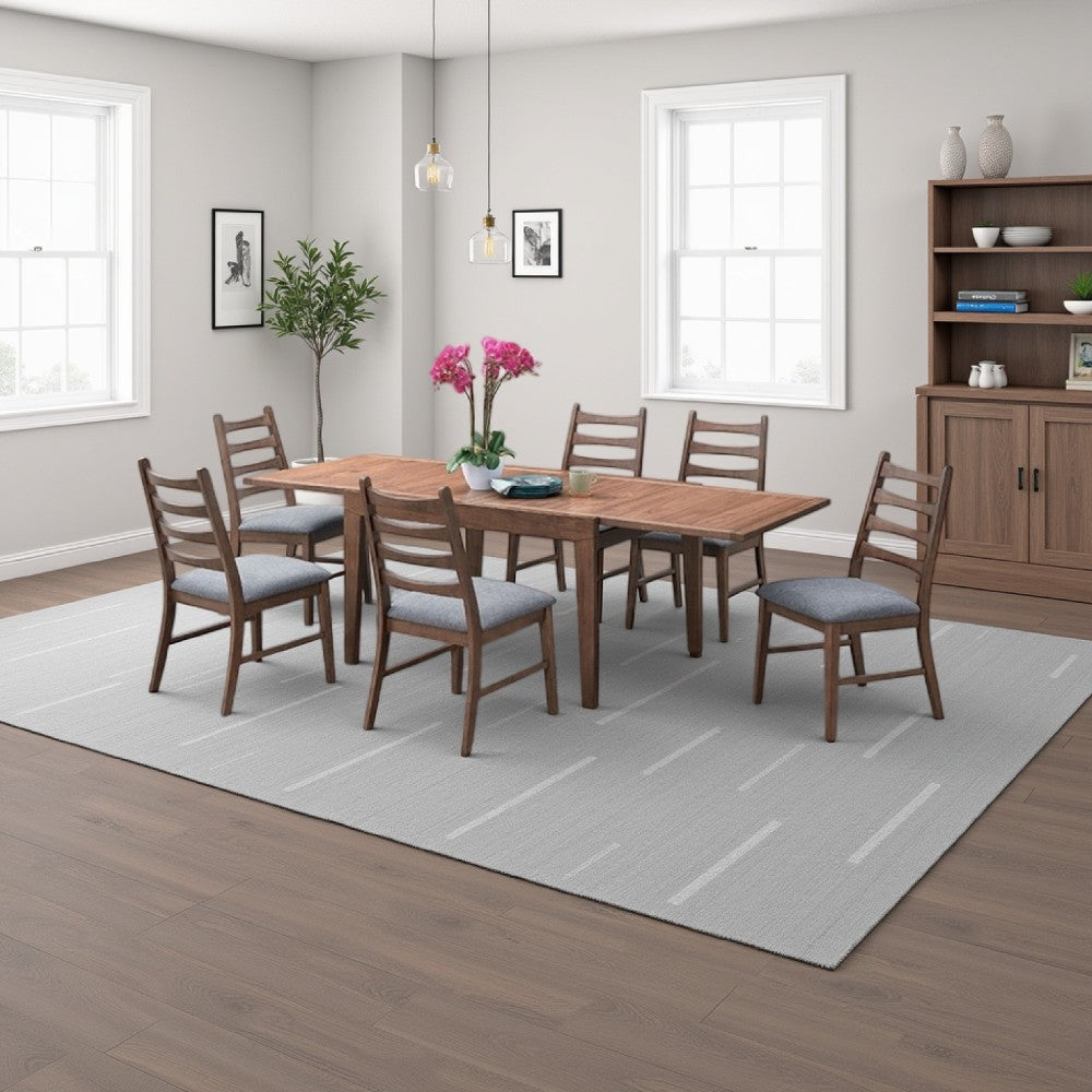 Mea Dining Table, 47-94 Inch Expandable Top, Scandinavian Walnut Brown