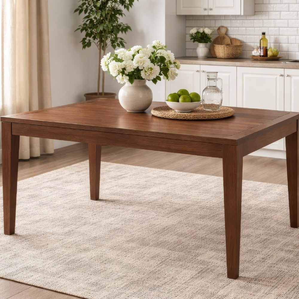 Mea Dining Table, 47-94 Inch Expandable Top, Scandinavian Walnut Brown