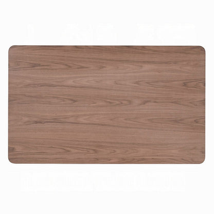Bery Dining Table, 59 Inch Rectangular Brown Top, Scandinavian Black