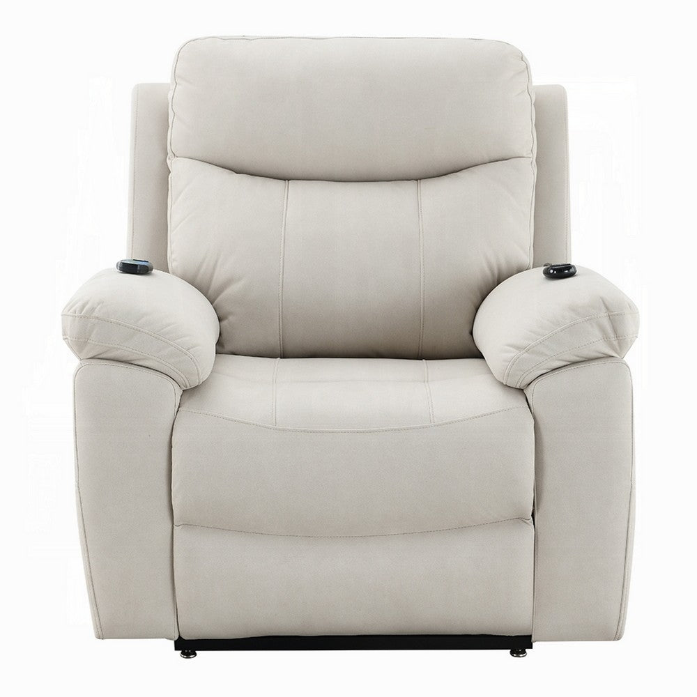 Cheru Power Motion Lift and Recliner Chair with Heated Massage, Ivory