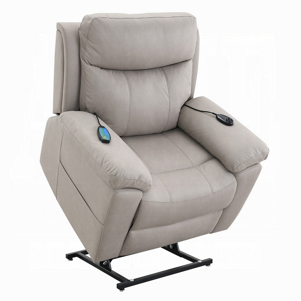 Cheru Power Motion Lift and Recliner Chair with Heated Massage, Gray