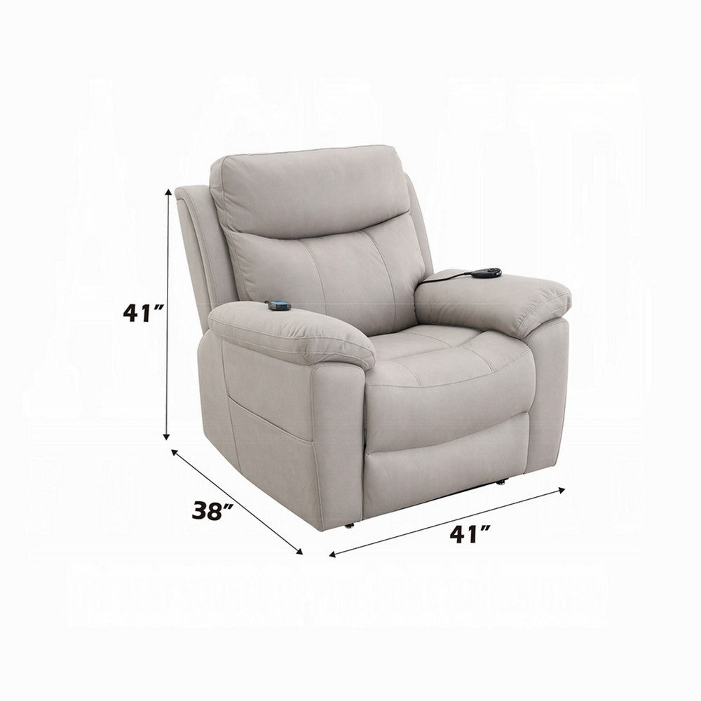 Cheru Power Motion Lift and Recliner Chair with Heated Massage, Gray