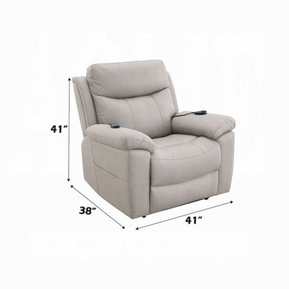 Cheru Power Motion Lift and Recliner Chair with Heated Massage, Gray