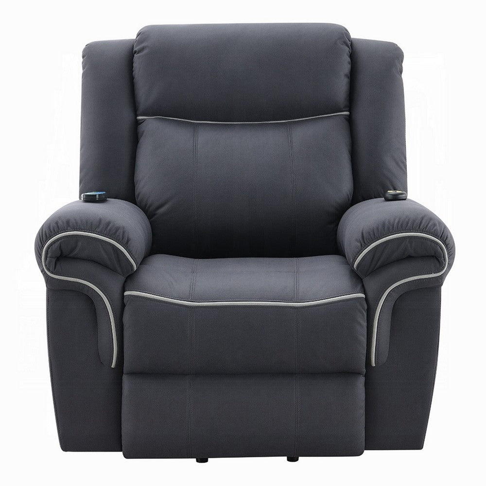 Seru Power Motion Lift and Recliner Chair, Heated Massage, Dark Gray