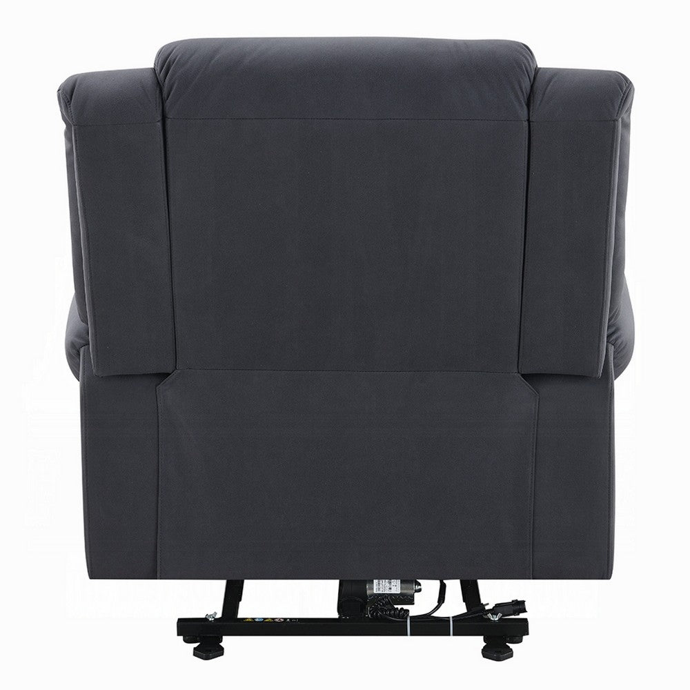 Seru Power Motion Lift and Recliner Chair, Heated Massage, Dark Gray