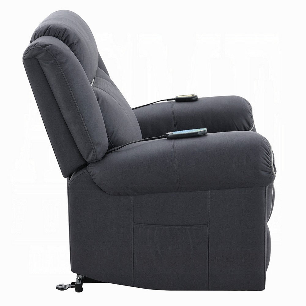 Seru Power Motion Lift and Recliner Chair, Heated Massage, Dark Gray