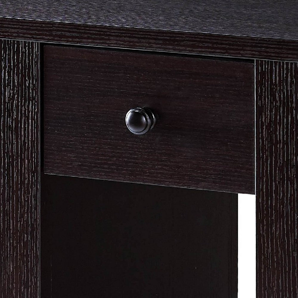 Akol Computer Desk, Keyboard Drawer and Storage, 39 Inch, Black
