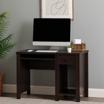 Akol Computer Desk, Keyboard Drawer and Storage, 39 Inch, Black