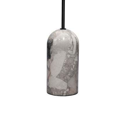 Hely Accent Table Lamp, Linen Cone Shade, Travertine Stone 28 Inch
