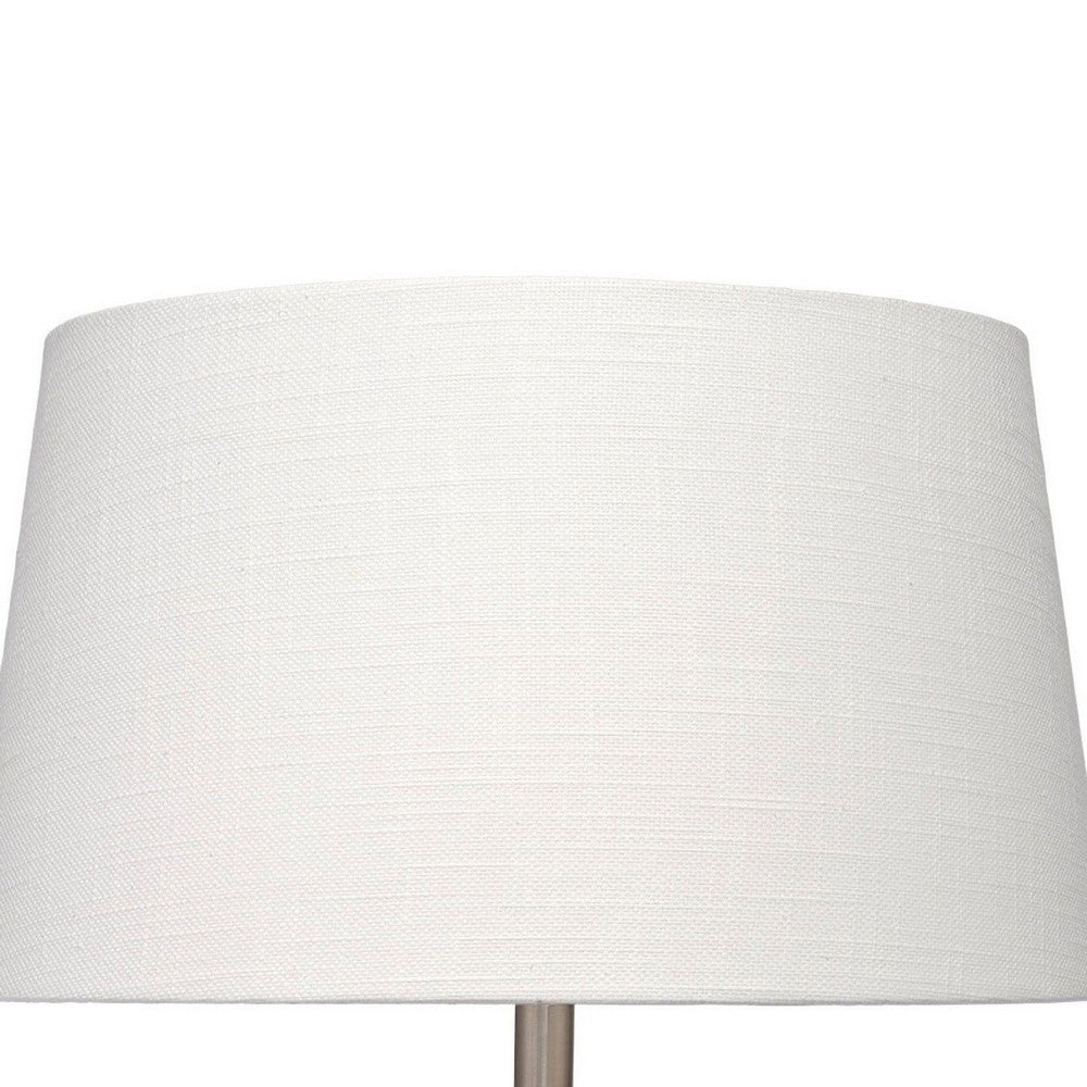 Avo Accent Table Lamp, White Linen, Antique Ceramic Design 25 Inch