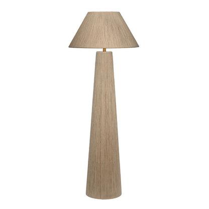 Teny Accent Floor Lamp, Tapered Shade, Brown Jute Wrapped Base 61 Inch