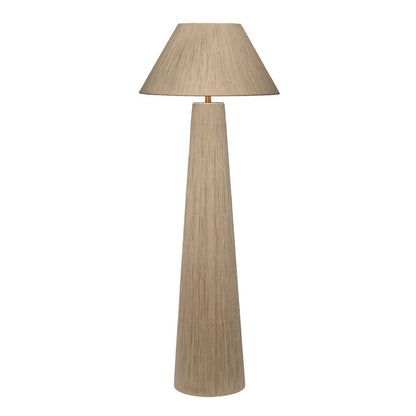 Teny Accent Floor Lamp, Tapered Shade, Brown Jute Wrapped Base 61 Inch