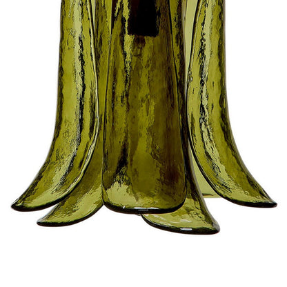 Kero Ceiling Lamp, Murano Style Green Blown Glass Pendant, 12 Inch
