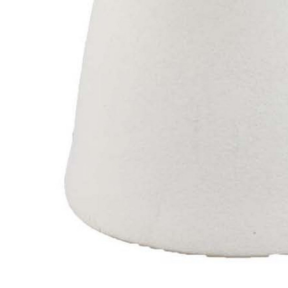 Decorative Bowl Planter, 2 Round Handles, Modern White Ceramic 14 Inch