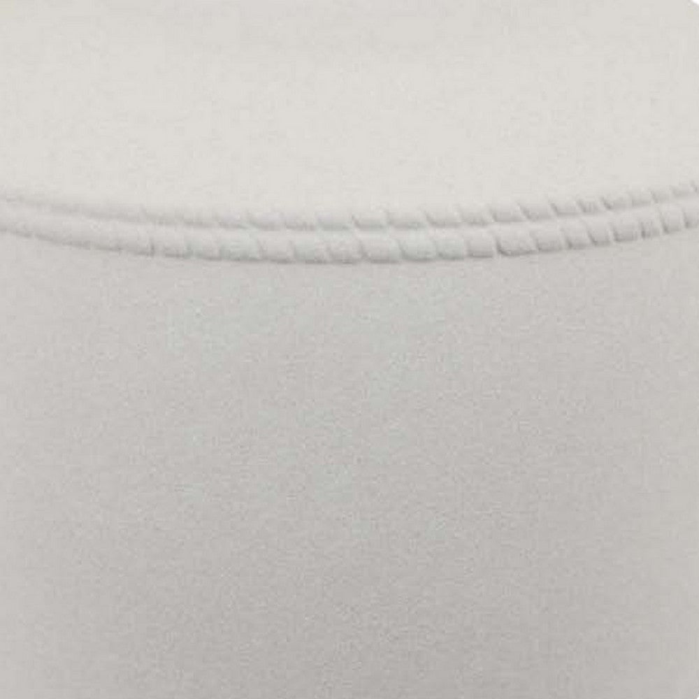 Modern Decorative Flower Vase, Textured White Ceramic 16 Inch