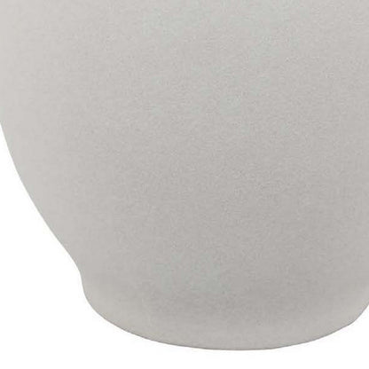 Modern Decorative Flower Vase, Textured White Ceramic 16 Inch