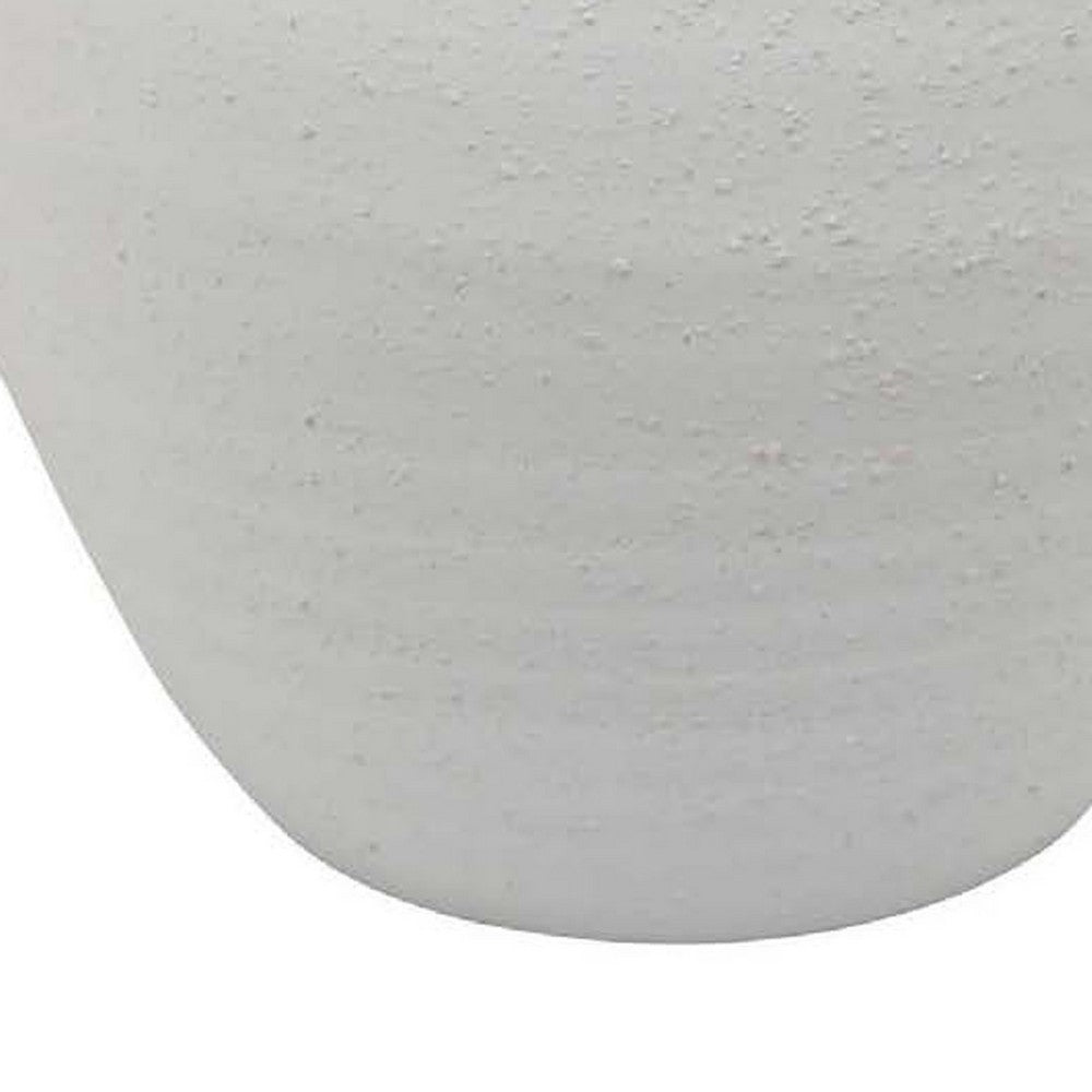 Dero Decorative Flower Vase, White Ceramic, Antique Urn Style, 14 Inch