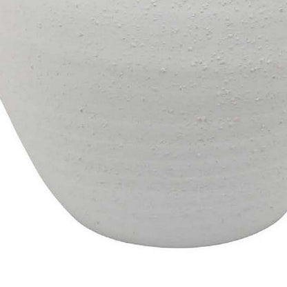 Dero Decorative Flower Vase, White Ceramic, Antique Urn Style, 14 Inch