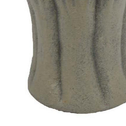 Decorative Vase, Organic Sea Design, Floral Details, Green Ceramic