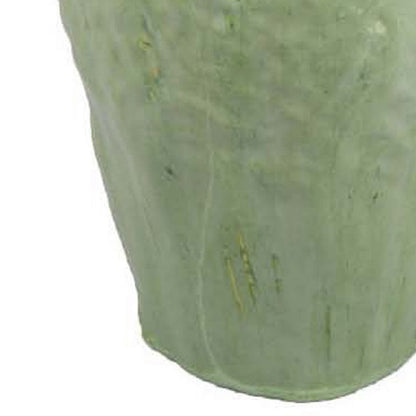 Cior Decorative Vase, Coral Shape Design, 18 Inch Green Ceramic Body