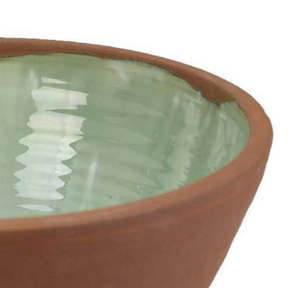 Hino Decorative Bowl, 14 Inch Dripping Paint Texture, Brown Ceramic