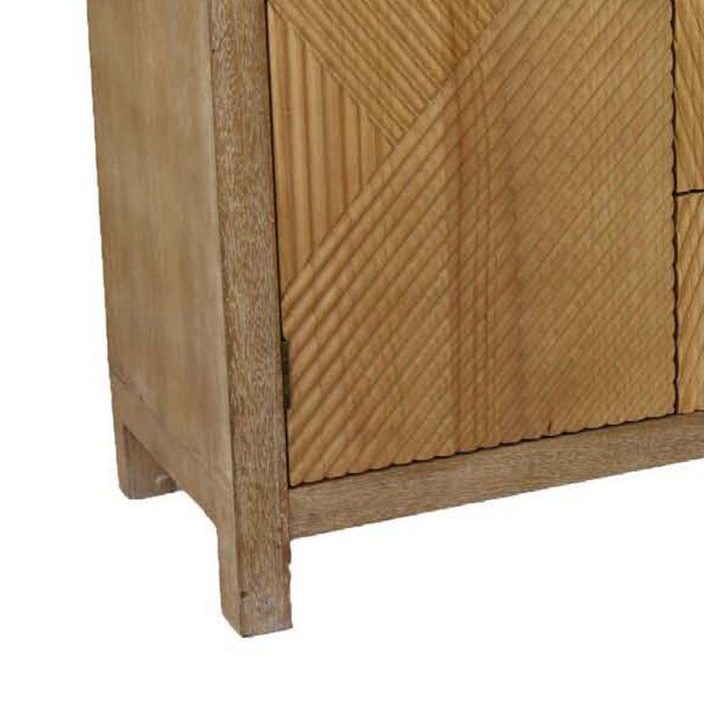 Aki Storage Cabinet Dresser, 3 Drawers and 2 Doors, 47 Inch Brown Wood