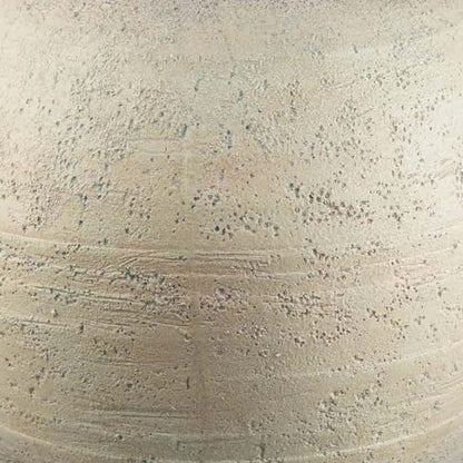 Kilu Decorative Vase, Rugged Texture, 14 Inch Metallic Gray Resin