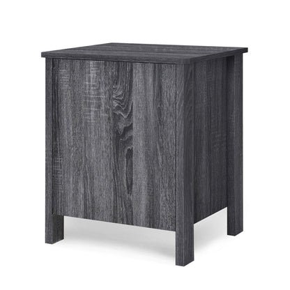 Nightstand Dresser, 2 Storage Drawers, 23 Inch, Modern Dark Gray