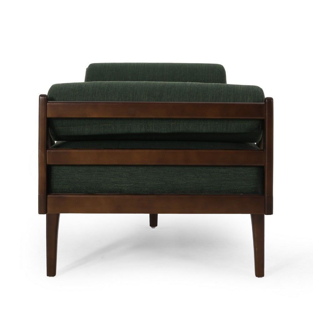 Henry Chaise Lounger with 2 Rolled Bolster Pillows, Blackish Green