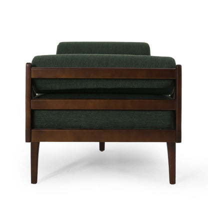Henry Chaise Lounger with 2 Rolled Bolster Pillows, Blackish Green