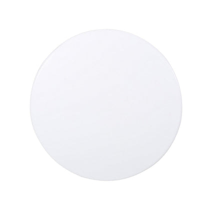 Nian Outdoor Side Table, Matte White Iron, Hourglass Shape, 18 Inch