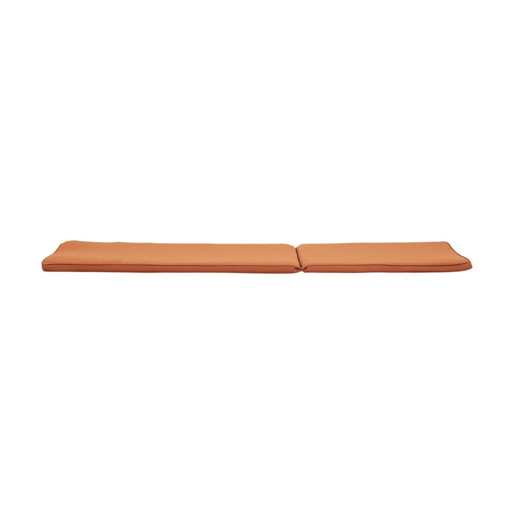 Pina Cushion for Outdoor Chaise Lounger, Waterproof Orange, 79 Inch
