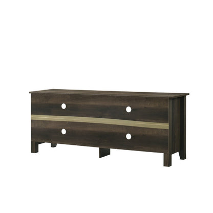 Trove TV Stand Media Cabinet w Open Shelves, Dusty Oak Brown 58 Inch