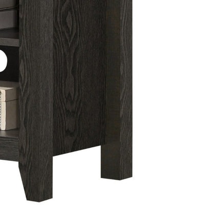 Nitto TV Stand Media Cabinet, Adjustable Open Shelf, Dark Gray 70 Inch