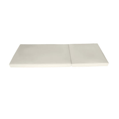 Chaise Lounger Cushion, 76 Inch, PU Foam, Cream Waterproof Fabric