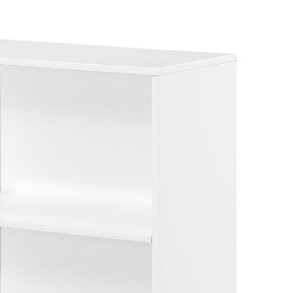 Thiem Bookcase, 4 Cube Shelves, White, Black Veneer, 43 Inch